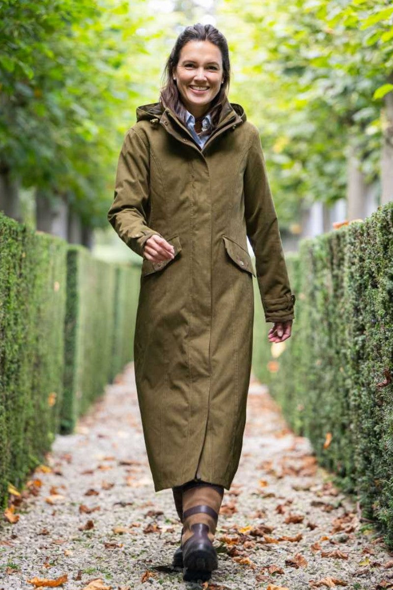 Longcoats 'Breathable' Lamorna Women's Long Raincoat with Hood